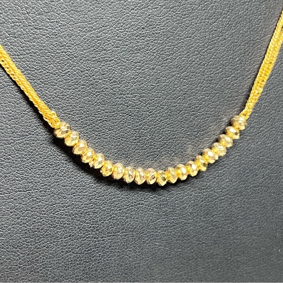 Stella & Dot Golden Double Chain Faceted Beaded Necklace 16-18" - Picture 3 of 7